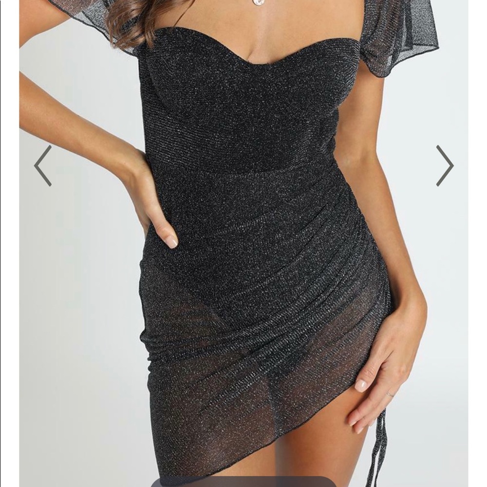 Showpo Little Of Your Love Bodysuit in black lurex new